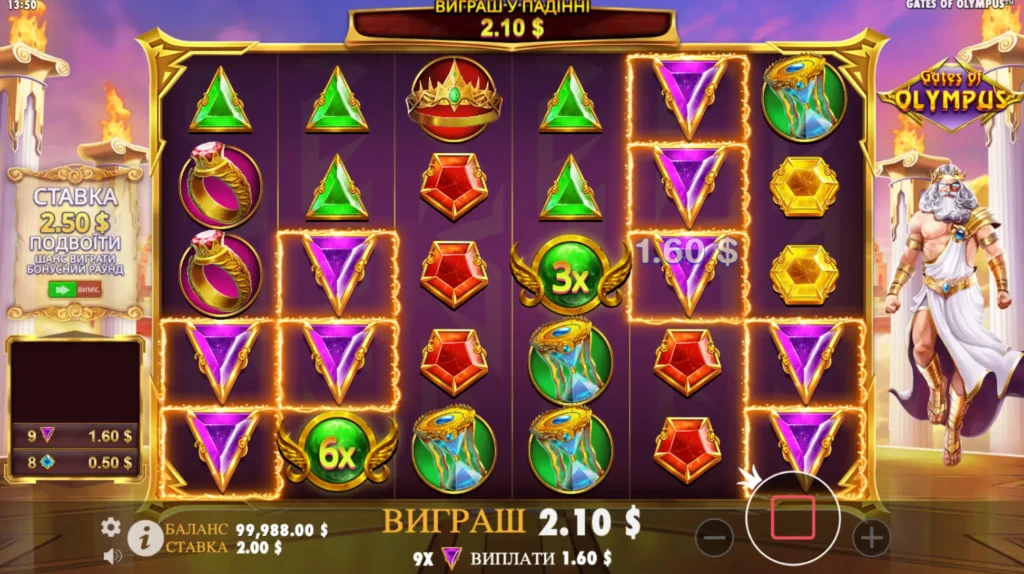 Ігровий процес Gates of Olympus